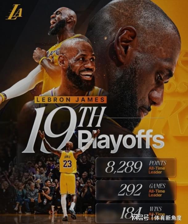 詹姆斯季后赛19次登场追平历史纪录 布朗尼首入